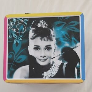 Colorful Audrey Hepburn Tin Lunch Box